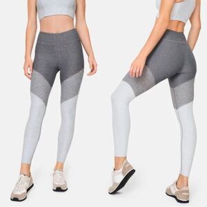 Outdoor Voices 7/8 Springs Leggings Womens XS Colorblock Graphite Ash Dove NEW‎